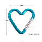 Keychain Factory - Hot Selling Cartoon Heart Shape Aluminum Carabiner
