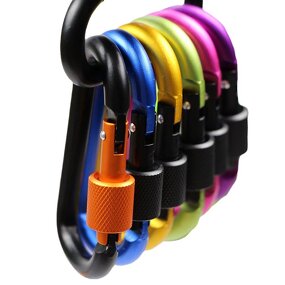Carabiner Factory - Aluminum Alloy Heavy Duty D-Shape -20kg Capacity