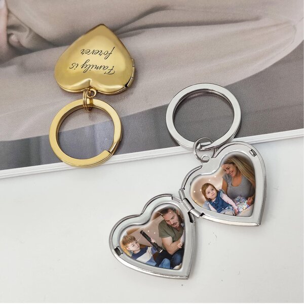 Keychain Factory - Customized Metal Laser-engraved Heart-shaped