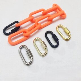 Carabiner Factory - Gold Silver Black Plated Quick Link Screw Lock