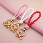 Keychain Factory - Creativity Diamond Inlaid Handmade Leather Ropes