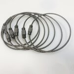 Keychain Factory - 1.5x150mm Stainless Steel Gold Plated Wire Loop