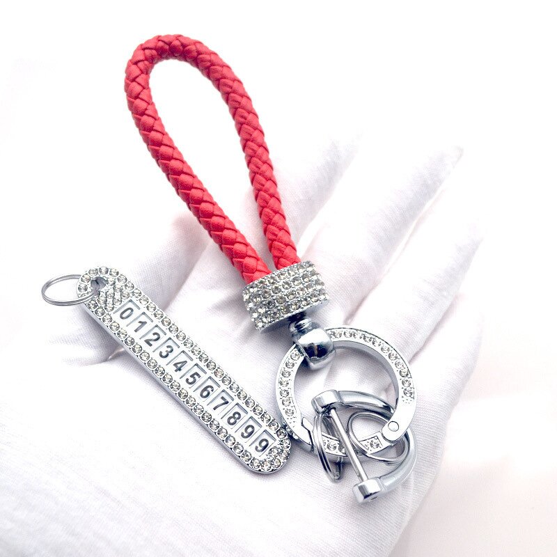 Keychain Factory - Creativity Diamond Inlaid Handmade Leather Ropes