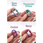 Carabiner Factory - Custom Splatter Painted Enamel Oval Screw Clasp