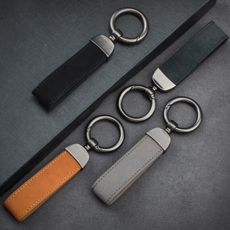 Key Chain Factory - Custom Logo Solid Color Leather Car Key Holder