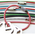 Keychain Factory - Stainless Wire Cable Screw Lock Circle Rope DIY