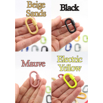 Carabiner Factory - Colorful Enamel Oval Screw Lock Clasp 37x22mm