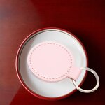 Keychain Factory - Custom Logo PU Leather Round Car Keychain