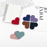 Bookmark Factory - Custom Logo PU Leather Page Corner Heart Marker