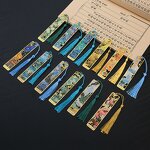 Metal Bookmarks Factory - Van Gogh Painting Hollow-out with Tassels
