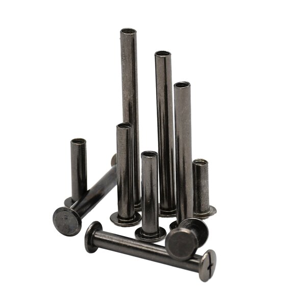 Chicago Screws Factory - Gun Metal Black Binding Posts Rivets