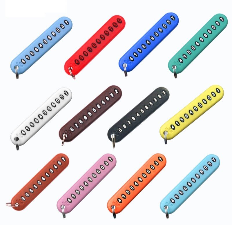 Keychain Factory - DIY Anti-lost Phone Number Plate Silicone Tag