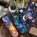 Bookmarks Factory - 24pcs Aesthetic Celestial Moon Star Floral Art
