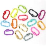 Carabiner Factory - Custom Splatter Painted Enamel Oval Screw Clasp