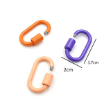 Carabiner Factory - Colorful Enamel Oval Screw Lock Clasp 37x22mm