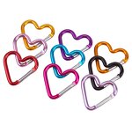 Keychain Factory - Hot Selling Cartoon Heart Shape Aluminum Carabiner