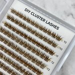 Natural Brown Lash Clusters Factory - Private Label Cashmere