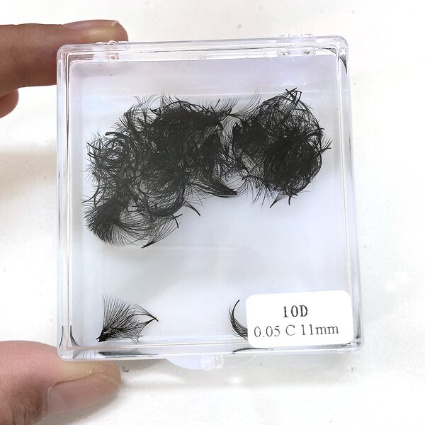 Premade Lash Fans Factory - Matte Black Loose Base 500 Fans