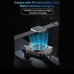 4 in 1 Car Wireless Charger Factory - PD60W Retractable Cable