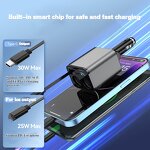 Dual Car Charger Adapter Supplier - Wholesale Retractable Cable