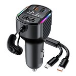 4 in 1 Car Wireless Charger Supplier - PD60W Retractable OEM