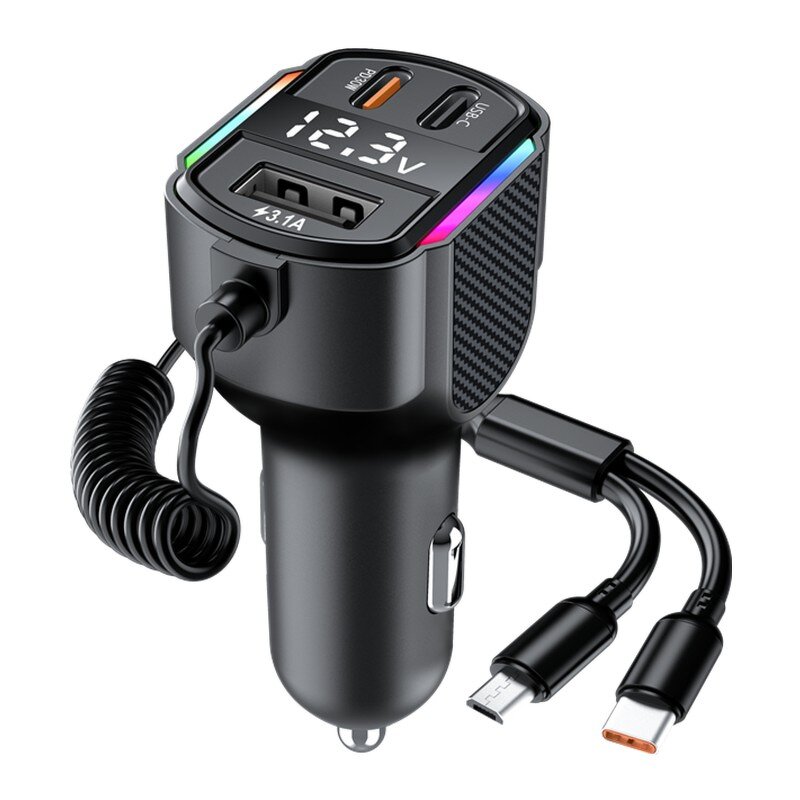 4 in 1 Car Wireless Charger Supplier - PD60W Retractable OEM