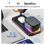 5 in 1 Wireless Phone Charging Station Factory - BT Speaker Light OEM