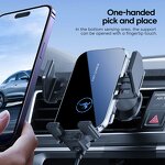 Car Phone Holder with Charger Supplier - 15W Air Vent Clamping OEM