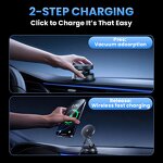 Car Wireless Charger Holder Factory - Strong Magnetic Vacuum Suction