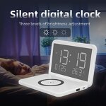 4 in 1 Wireless Charger Manufacturer - Desk Clock Makeup Mirror OEM
