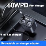 Dual Car Charger Adapter Supplier - Wholesale Retractable Cable
