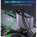 4 in 1 Car Charger Factory - PD 120W Fast Charge Retractable