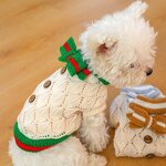 Dog Sweater Factory - OEM/ODM Cute Christmas Woolen Knitted with Bow