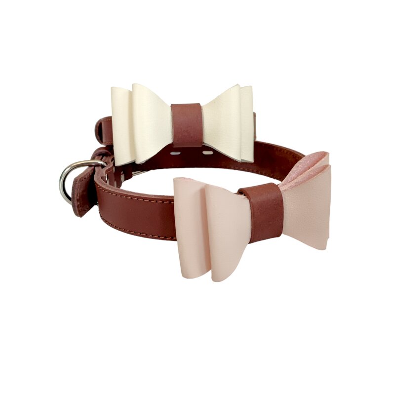 Dog Collar Manufacturer - OEM/ODM Custom Leather Light Body Bow Collar