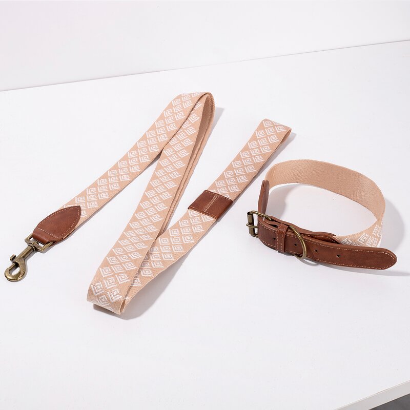 Dog Collar Manufacturer - OEM/ODM Custom Faux Leather Vintage Jacquard