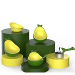 Pet Water Bowl Factory - OEM/ODM 3 in 1 Avocado Feeding Bowl Set