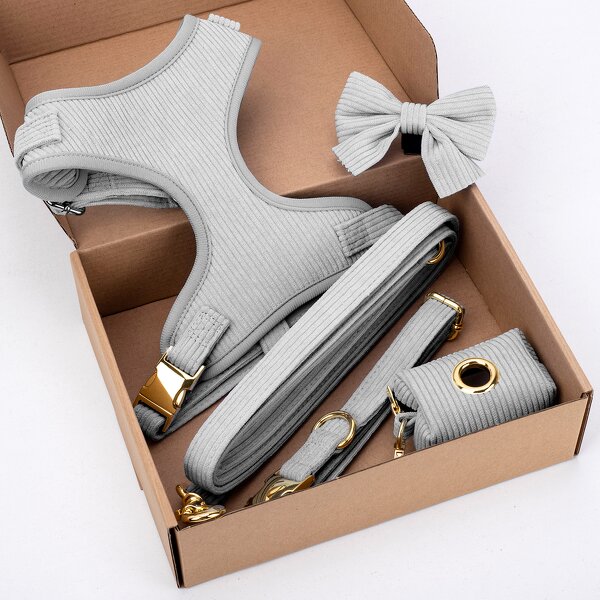 Dog Harness Set Factory - OEM/ODM Luxury No Pull Leash Set