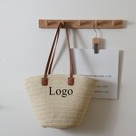 Straw Tote Bag Manufacturer - OEM/ODM Custom Logo Simple Woven Shoulder Bag