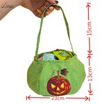 Tote Bucket Bag Manufacturer - OEM/ODM Small Size Witch Pumpkin Print Basket