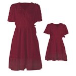 Mother Daughter Dress Manufacturer - OEM/ODM Short Flutter Sleeve Cotton Lace