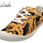 Canvas Sneakers Manufacturer - OEM/ODM Halloween Pumpkin Bat Print Flat Shoes