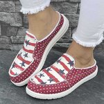 Canvas Sneakers Manufacturer - OEM/ODM United States Strip Star Printed Flat