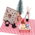 Dollhouse Accessories Factory - OEM/ODM Christmas Mini Wooden House Plaid Set