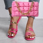 Sandals Set Factory - OEM/ODM Ladies Plus Size Shoes and Bag Set