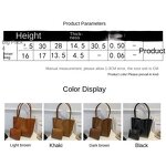 PU Leather Tote Bag Manufacturer - OEM/ODM Korean Simple Retro Brown Shoulder Bag