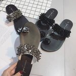 Women Slippers Factory - OEM/ODM Metallic Beads Cross Strap Beach Slipper