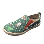Canvas Shoes Manufacturer - OEM/ODM Christmas Santa Deer Print Loafers Sneakers