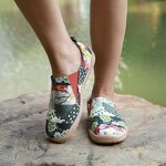 Canvas Loafers Factory - OEM/ODM Leopard Bohemia Floral Print Slip-on