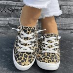 Canvas Shoes Factory - OEM/ODM High Quality Leopard Print Flat-soled Walking