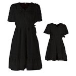 Mother Daughter Dress Manufacturer - OEM/ODM Short Flutter Sleeve Cotton Lace